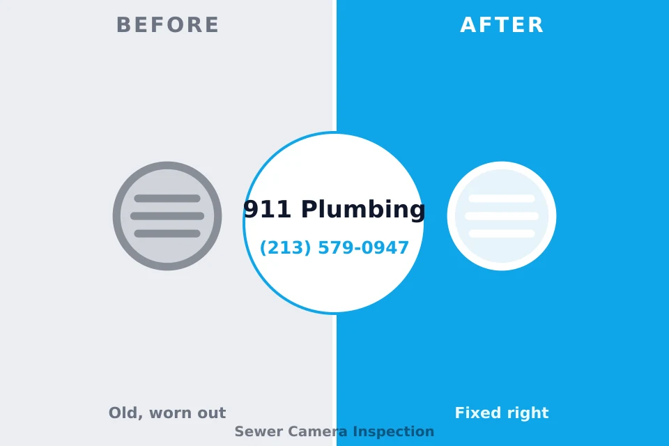 Before and after: plumbing repair Penn Estates, PA